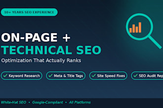 do complete on page and technical SEO audit and optimization