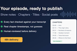write accurate podcast show notes, chapters and episode content