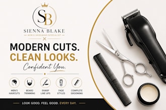 provide modern mens haircut beard trim and grooming services