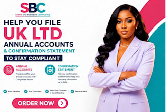 help you file uk ltd annual account and confirmation statement to stay compliant