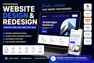 design or redesign your wordpress dorik duda or ionos website