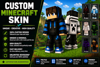 design a custom minecraft skin for your character