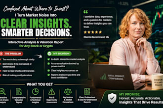 do interactive analyze with valuation report for any stock and crypto market