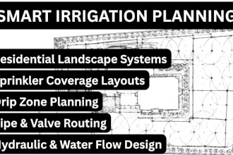 design irrigation systems, landscape water plans and hydraulic layout