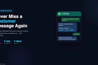 setup a whatsapp chatbot and automation for your business