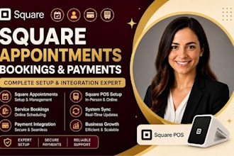 setup square appointment service booking payment integration square pos
