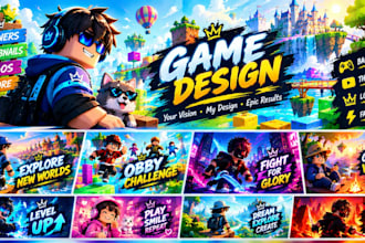 design a cute roblox youtube bannner and pfp