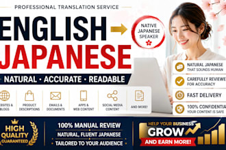 translate english into natural native japanese