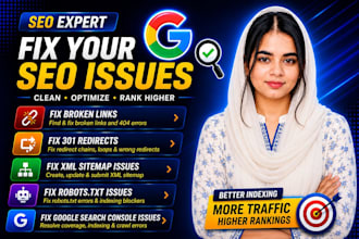 fix broken links,redirects,XML sitemap, robots txt google search console issues
