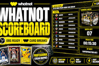 design whatnot scoreboard overlay for sports card breaks