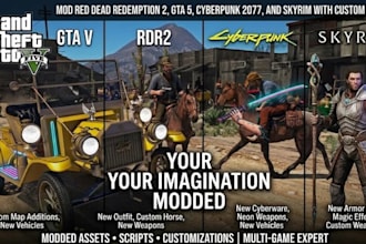 custom mods for cyberpunk 2077 skyrim gta 5 rdr2 fallout 4 terraria rust