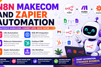 set up an ai agent data n8n  workflow API  b2b zapier and makecom automation
