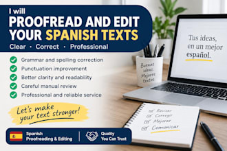 proofread and edit spanish texts professionally