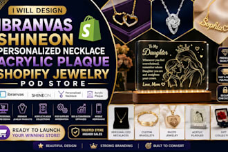 design shineon personalized necklace acrylic plaque shopify jewerly pod store