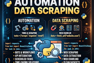 write custom python automation scripts and data scrapers