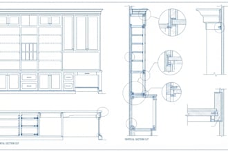 healthcare casework, medical cabinetry and millwork drawings