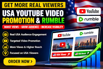 do rumble promotion, USA youtube video promotion, USA views