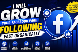 grow your facebook page following fast organically