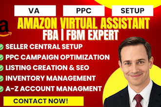 be your amazon seller central virtual assistant and store manager