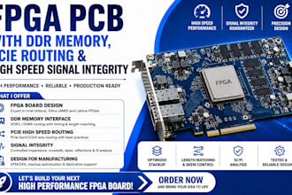 design fpga pcb with ddr memory, pcie routing and high speed signal integrity