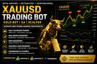 develop data driven automated xauusd bot, xauusd ea, gold bot, xagusd, scalper