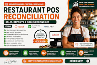reconcile restaurant pos sales deposits and books using toast qbo and xtrachef