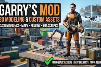 create custom garrys mod, chains and clothing for your gta rp mc server