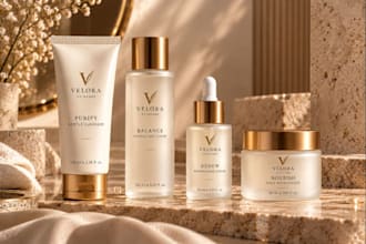 design luxury cosmetic skincare packaging and label design