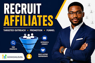 recruit affiliates and promote your affiliate program through targeted outreach