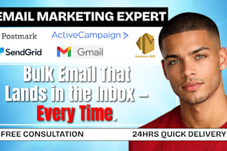 bulk emails setup smtp server postmark activecampaign amazon ses sendgrid gmail
