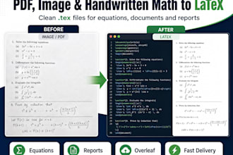 convert images, PDF, math equations and documents to latex