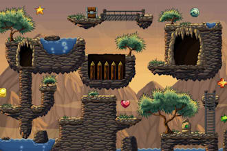 create pixel art scenes, environment, backgrounds, and animations for your game