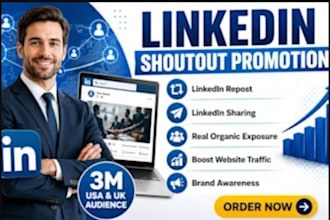 share your content with linkedin 234k audience, shoutout, promote