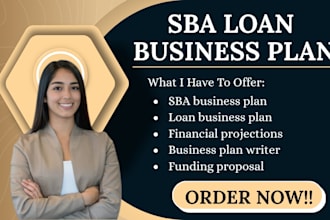 create sba loan business plan with financial projections for lender approval