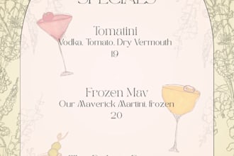 design a menu from scratch for you