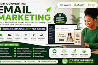 email campaign bulk email blast klaviyo marketing  shopify local buisness