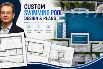 create custom swimming pool design, layout and architectural plans