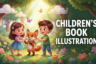 create a colourful children book illustration and storybook art