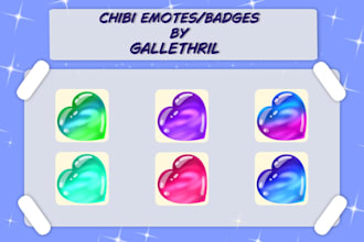 make affordable custom emotes and badges for you