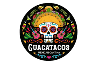 design skull mexican restaurant tacos logo for you