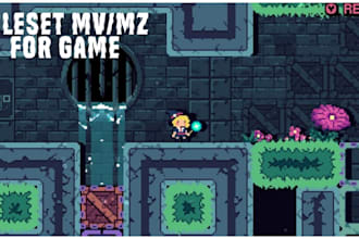 make rpg maker mv mz tilesets, characters assets, custom plugins for your game