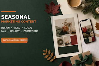 create fall and holiday marketing designs videos, and promotional content