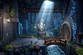create a 3d game environment and unity scene