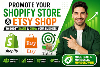 promote shopify store to boost shopify sales etsy promotion to boost etsy sales