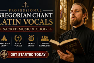 record gregorian chant, latin vocals, sacred music and choir
