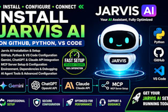 install jarvis ai on github, python, vs code, gemini, chatgbt, claude api, mcp