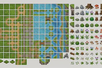 2d game tileset tilemap terrain environment rpg game assets pixel art