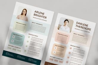 design modern one pager, business one pager, marketing flyer or pitch deck flyer