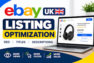 create SEO optimized ebay UK product listings