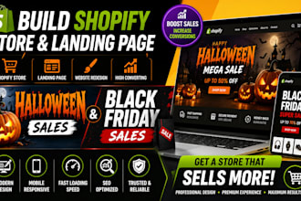 build shopify store landing page 4 halloween black friday sales website redesign
